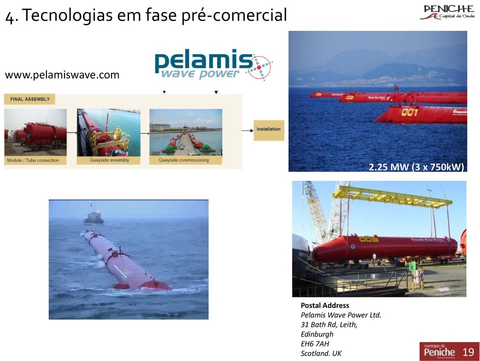 25 MW (3 x 750kW) Postal Address Pelamis