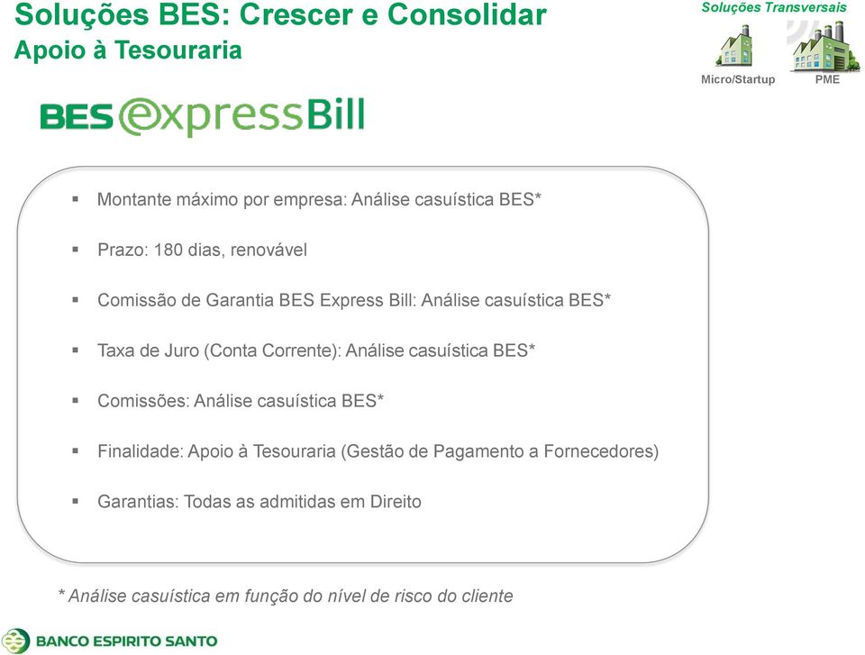 casuística BES* Comissões: Análise casuística BES* Finalidade: Apoio à Tesouraria (Gestão de Pagamento a