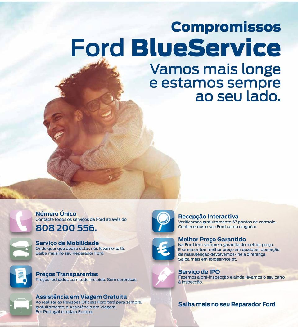 Saiba Recepção Interactiva Verificamos gratuitamente 67 pontos de controlo. Conhecemos o seu Ford como ninguém. Melhor Preço Garantido Na Ford tem sempre a garantia do melhor preço.