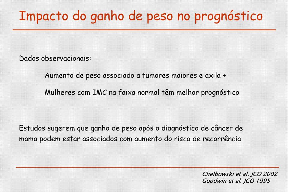 Estudos sugerem que ganho de peso após o diagnóstico de câncer de mama podem estar