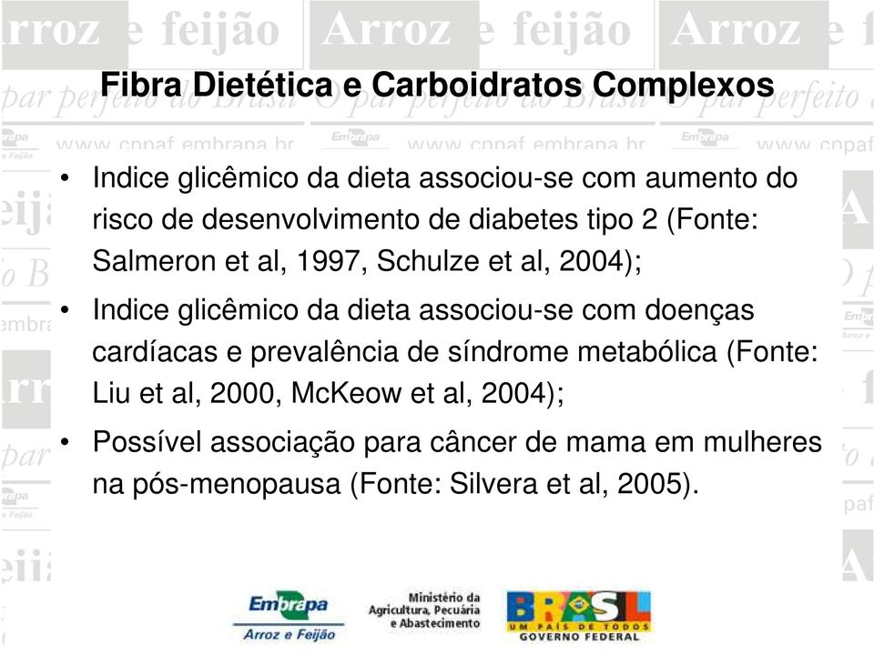 dieta associou-se com doenças cardíacas e prevalência de síndrome metabólica (Fonte: Liu et al, 2000,