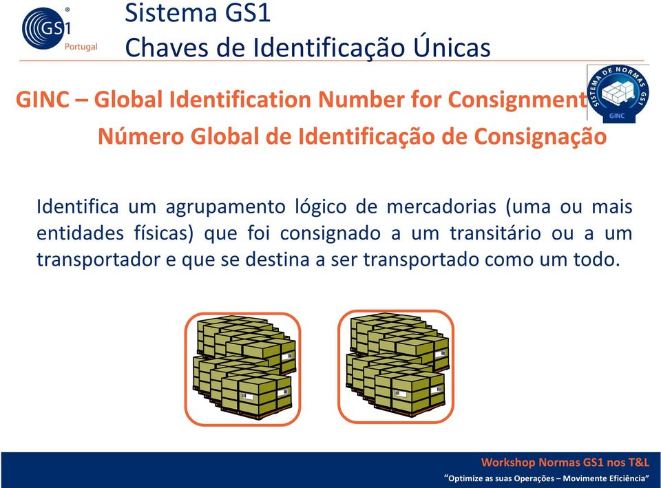 agrupamento lógico de mercadorias (uma ou mais entidades físicas) que foi