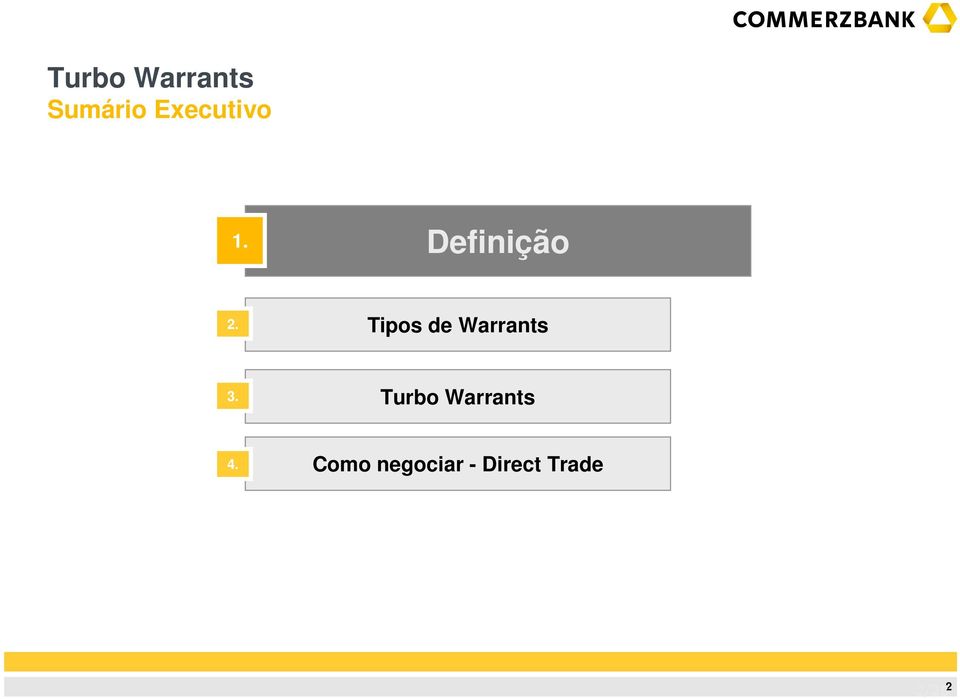 Tipos de Warrants 3.