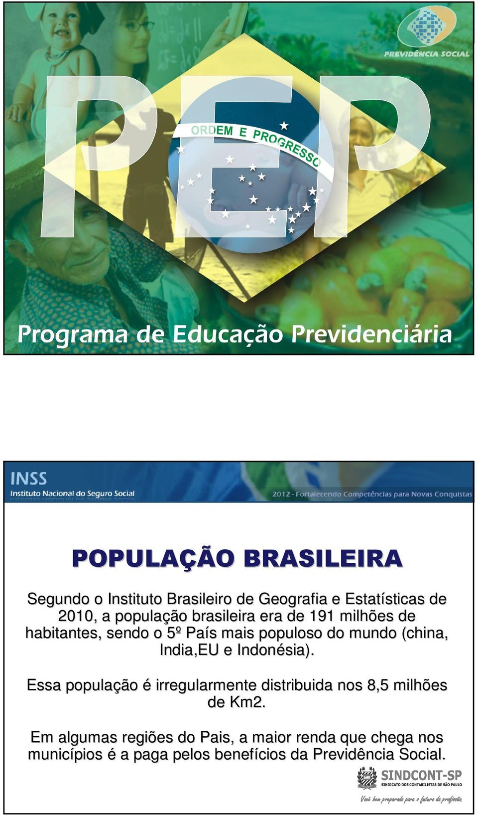 (china, India,EU e Indonésia). Essa população é irregularmente distribuida nos 8,5 milhões de Km2.