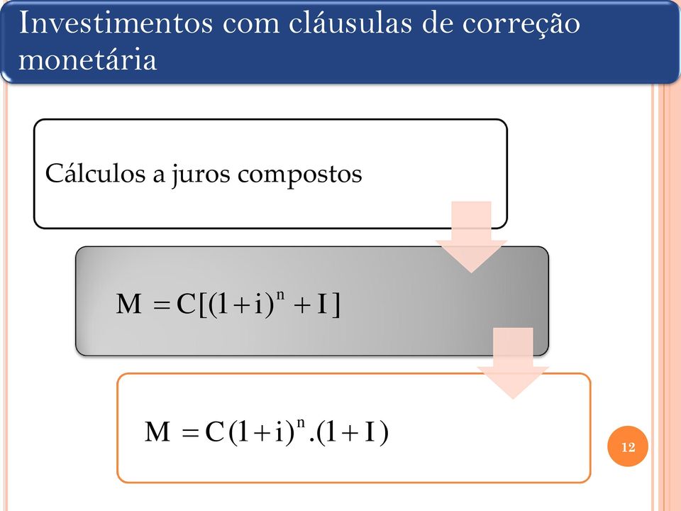 Cálculos a juros compostos M