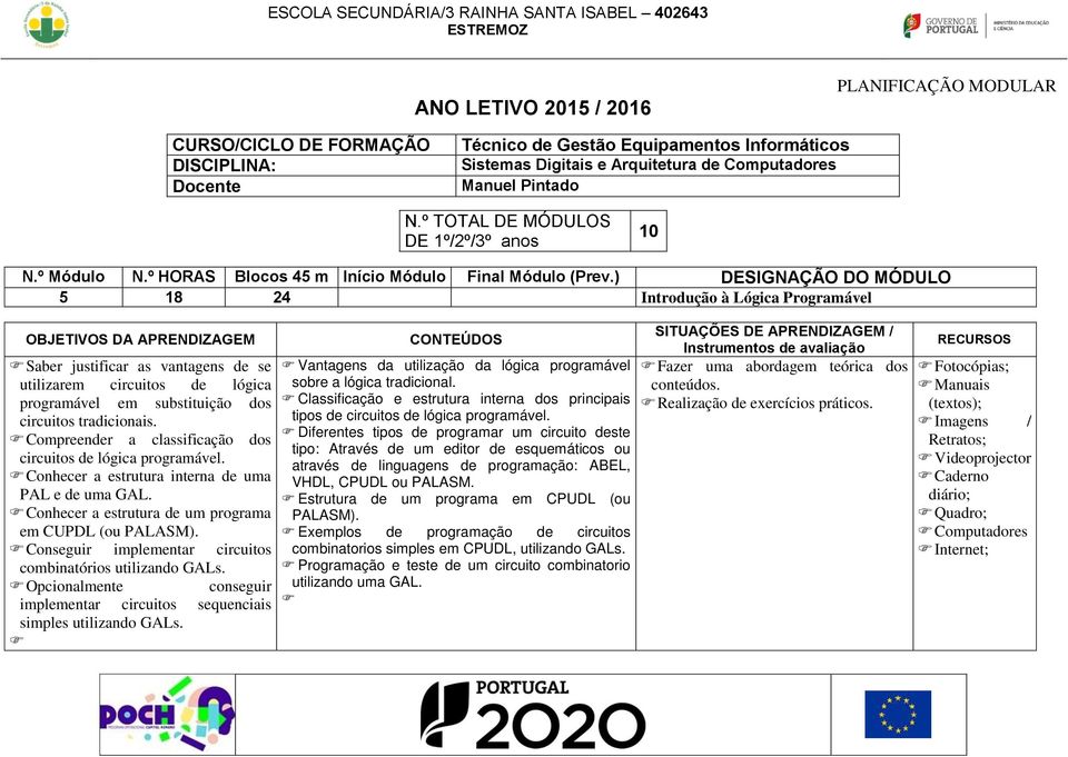 Conseguir implementar circuitos combinatórios utilizando GALs. Opcionalmente conseguir implementar circuitos sequenciais simples utilizando GALs.