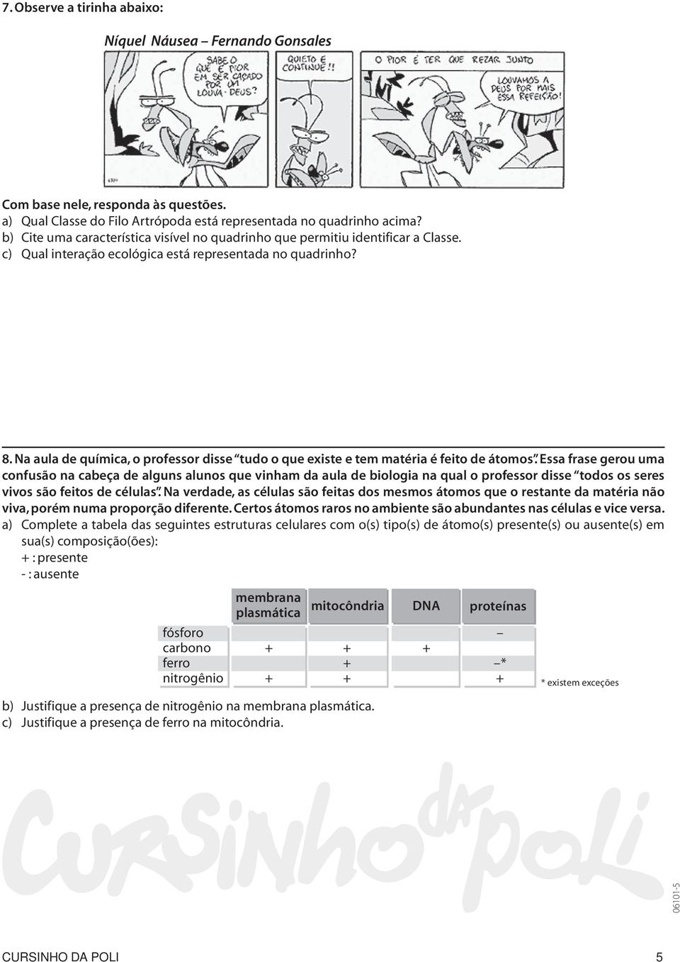 Na aula de química, o professor disse tudo o que existe e tem matéria é feito de átomos.