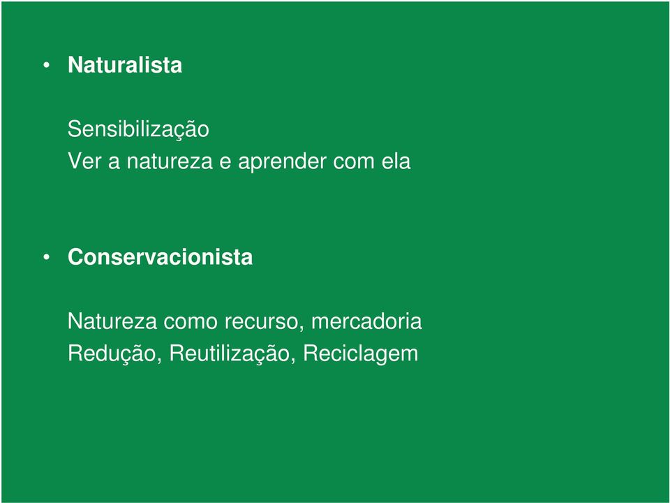 Conservacionista Natureza como