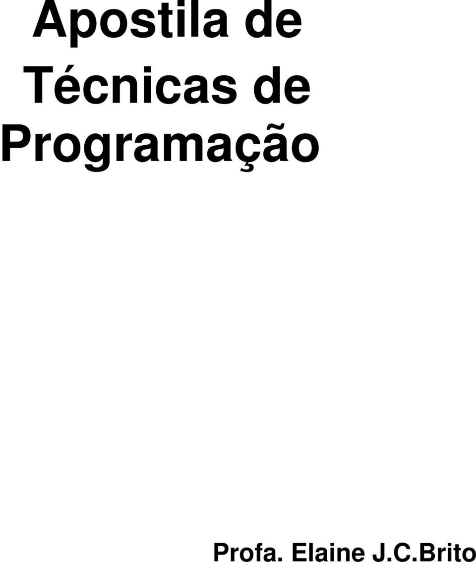 Programação