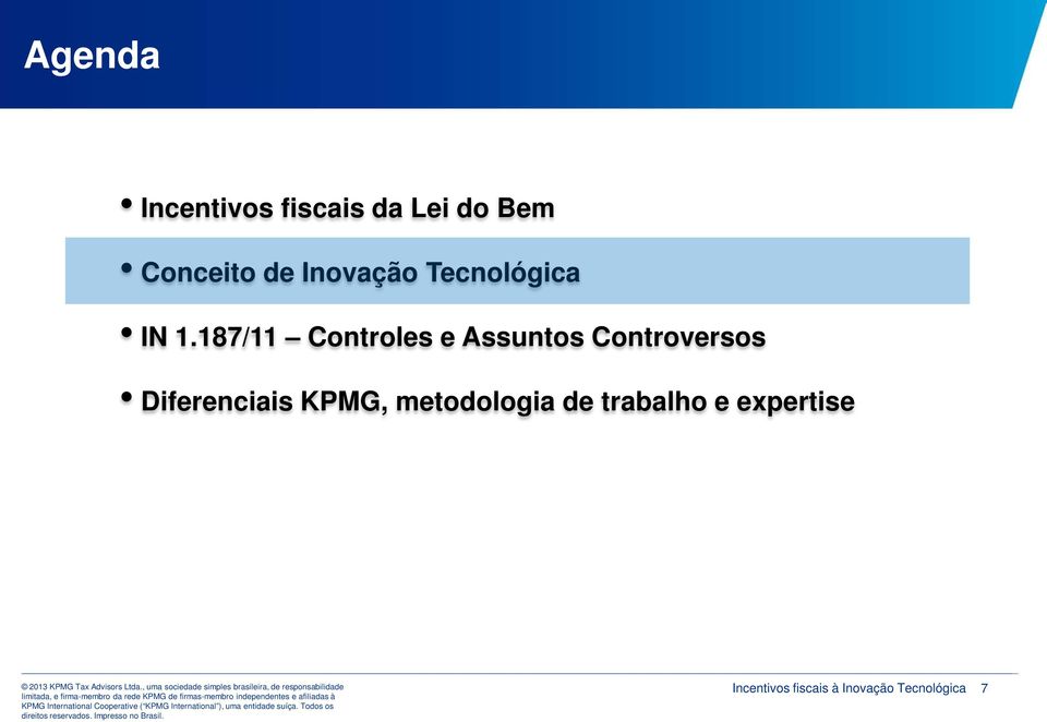 187/11 Controles e Assuntos Controversos