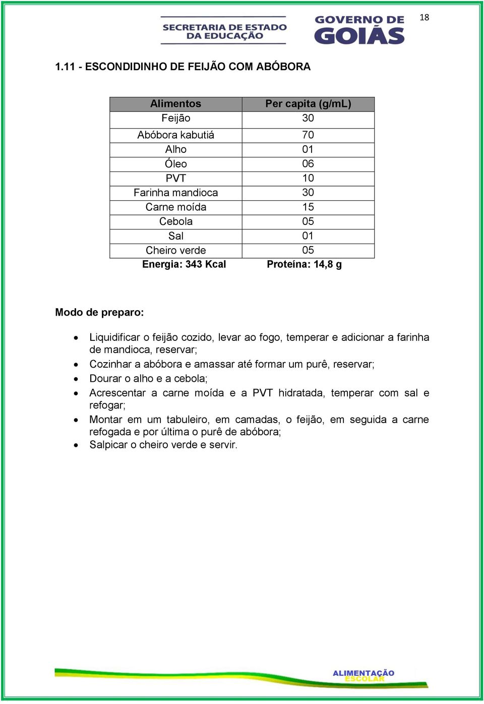 reservar; Cozinhar a abóbora e amassar até formar um purê, reservar; Dourar o alho e a cebola; Acrescentar a carne moída e a PVT hidratada, temperar