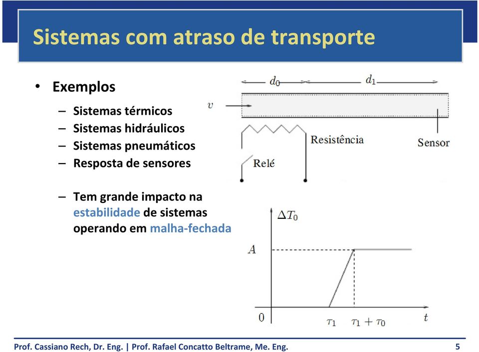 pneumáticos Resposta de sensores Tem grande