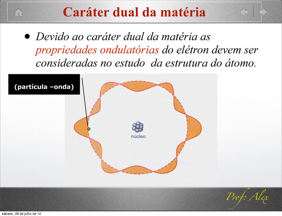 do elétron devem ser consideradas no estudo