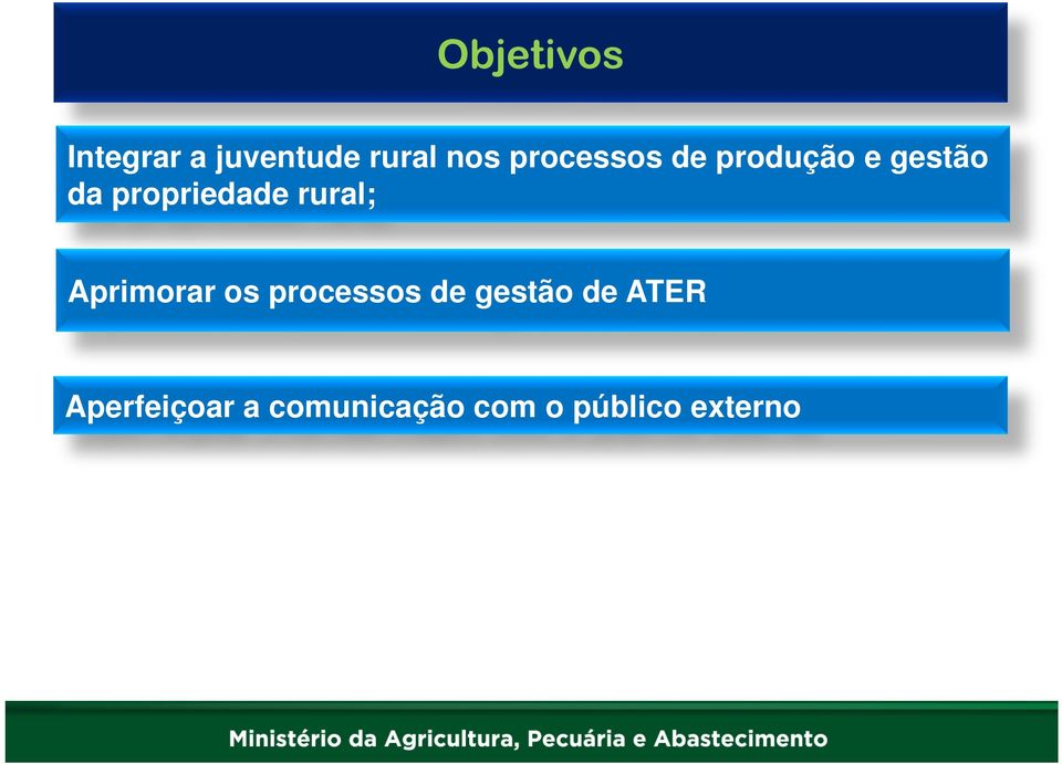 rural; Aprimorar os processos de gestão de