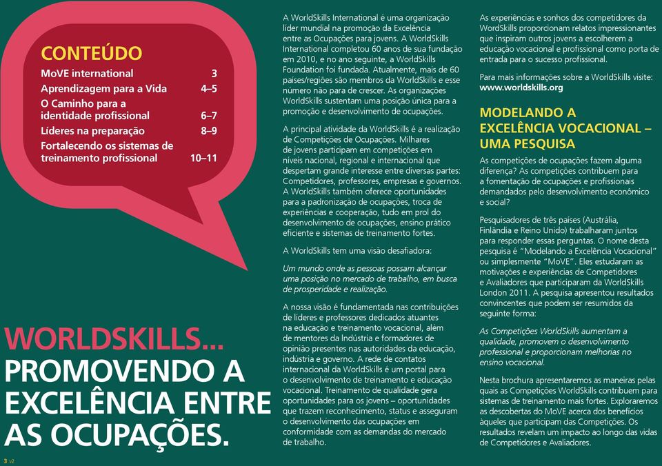 A WorldSkills International completou 60 anos de sua fundação em 2010, e no ano seguinte, a WorldSkills Foundation foi fundada.