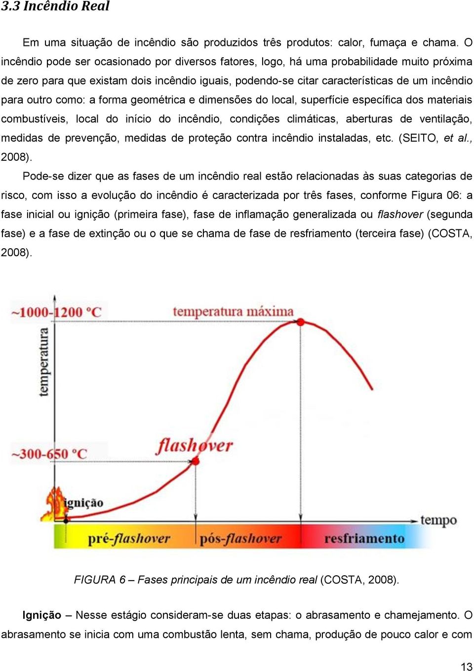 como: a forma geométrica e dimensões do local, superfície específica dos materiais combustíveis, local do início do incêndio, condições climáticas, aberturas de ventilação, medidas de prevenção,