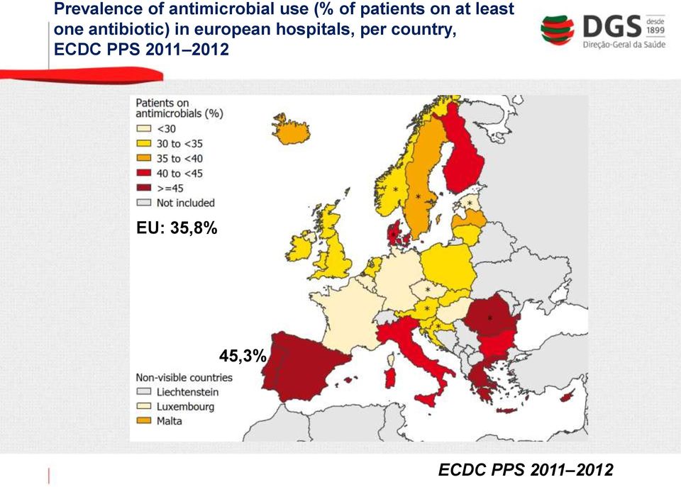 european hospitals, per country, ECDC