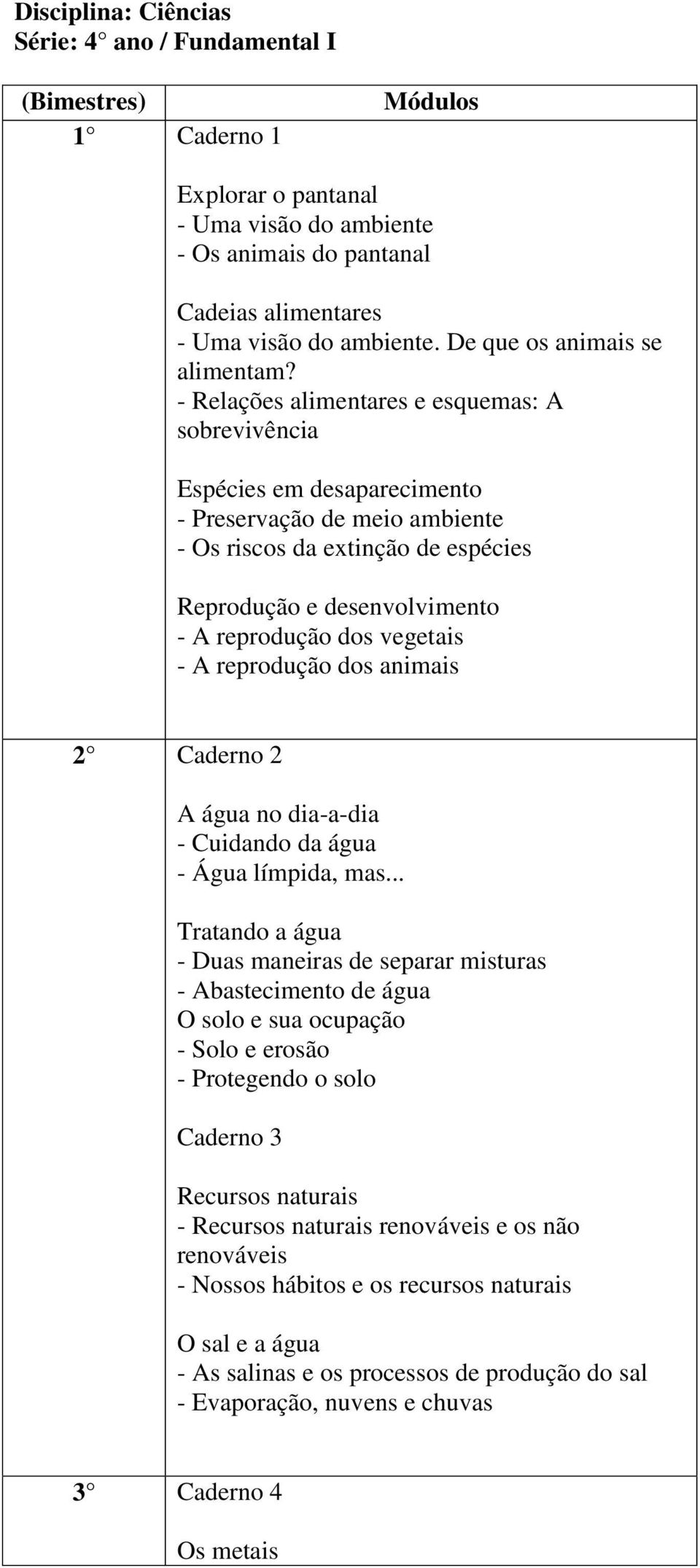 vegetais - A reprodução dos animais 2 Caderno 2 A água no dia-a-dia - Cuidando da água - Água límpida, mas.