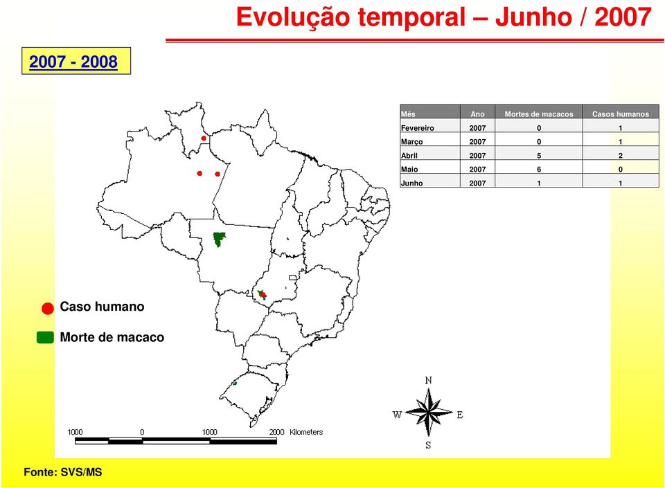 1 Março 2007 0 1 Abril 2007 5 2 Maio 2007 6 0