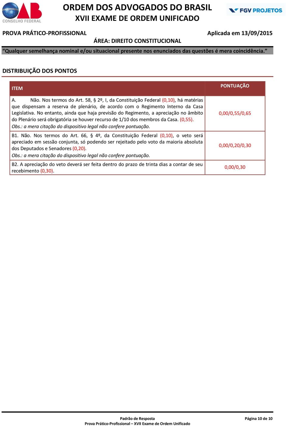 No entanto, ainda que haja previsão do Regimento, a apreciação no âmbito do Plenário será obrigatória se houver recurso de 1/10 dos membros da Casa. (0,55). B1. Não. Nos termos do Art.