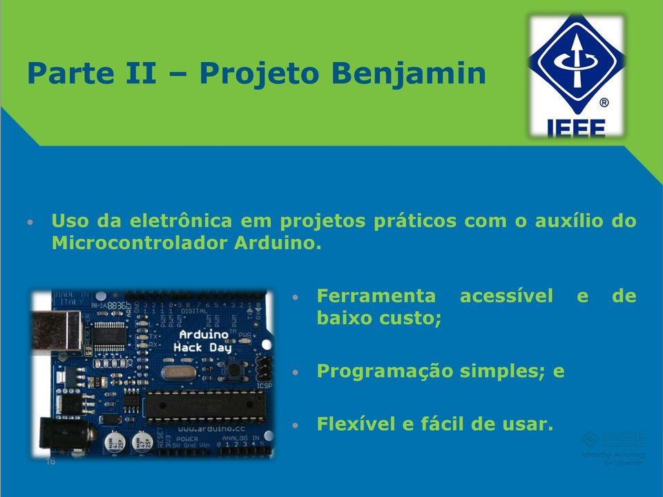 Microcontrolador Arduino.