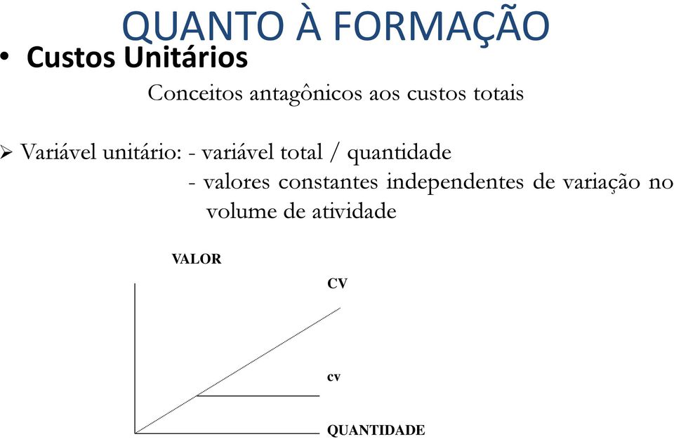 variável total / quantidade - valores constantes