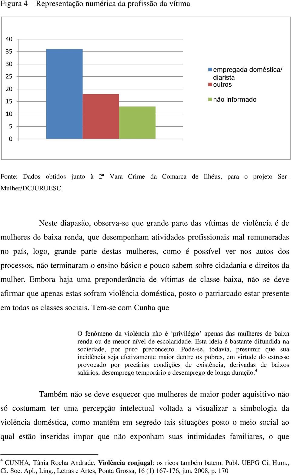 Neste diapasão, observa-se que grande parte das vítimas de violência é de mulheres de baixa renda, que desempenham atividades profissionais mal remuneradas no país, logo, grande parte destas