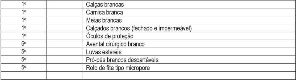 Óculos de proteção Avental cirúrgico branco Luvas