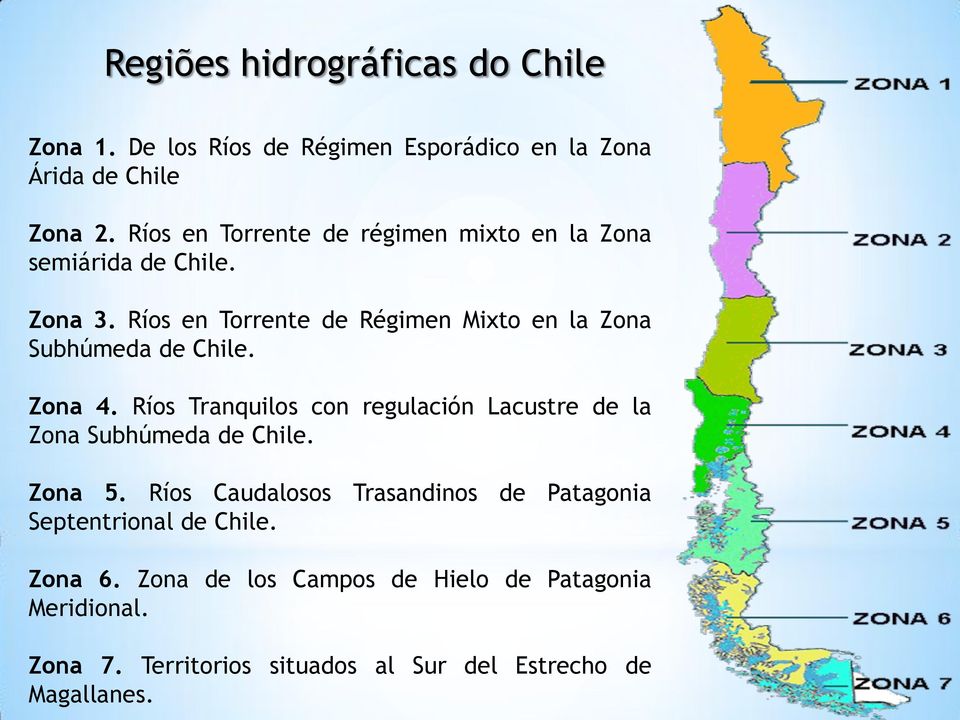 Ríos en Torrente de Régimen Mixto en la Zona Subhúmeda de Chile. Zona 4.