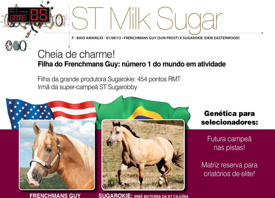 Filha do Frenchmans Guy: número 1 do mundo em atividade Filha da grande produtora Sugarokie: 454 pontos RMT Irmã