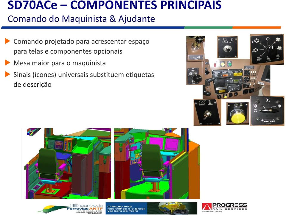 componentes opcionais Mesa maior para o