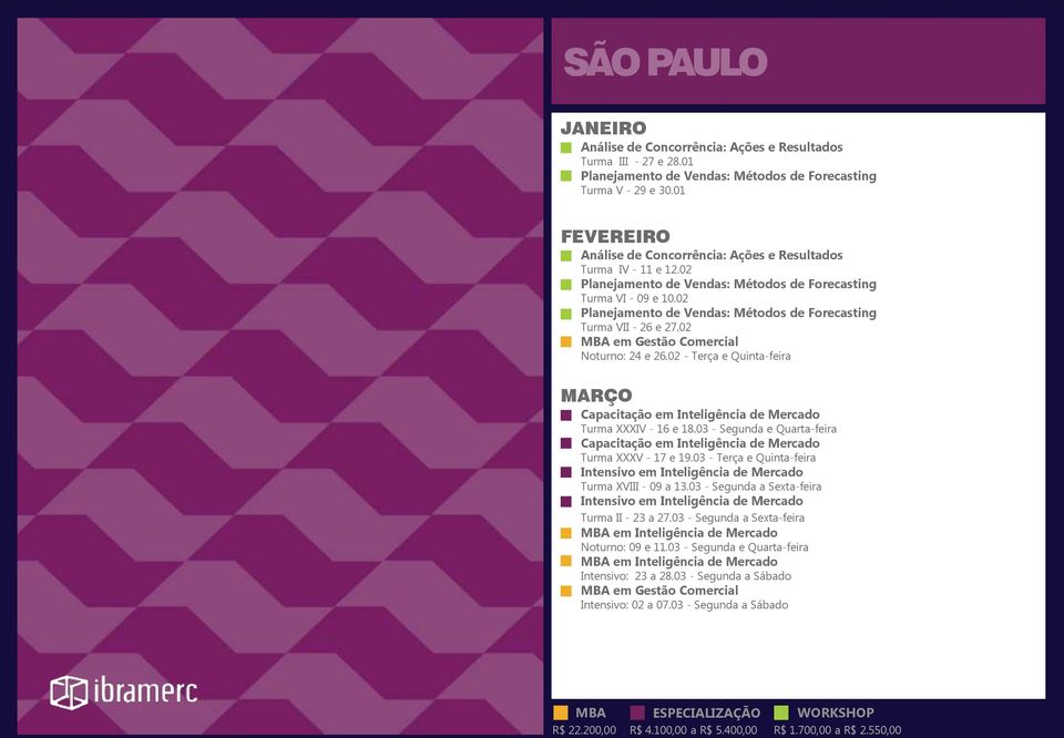 02 Planejamento de Vendas: Métodos de Forecasting Turma VII - 26 e 27.02 MBA em Gestão Comercial Noturno: 24 e 26.