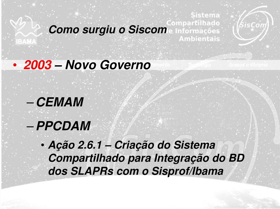 1 Criação do Sistema Compartilhado