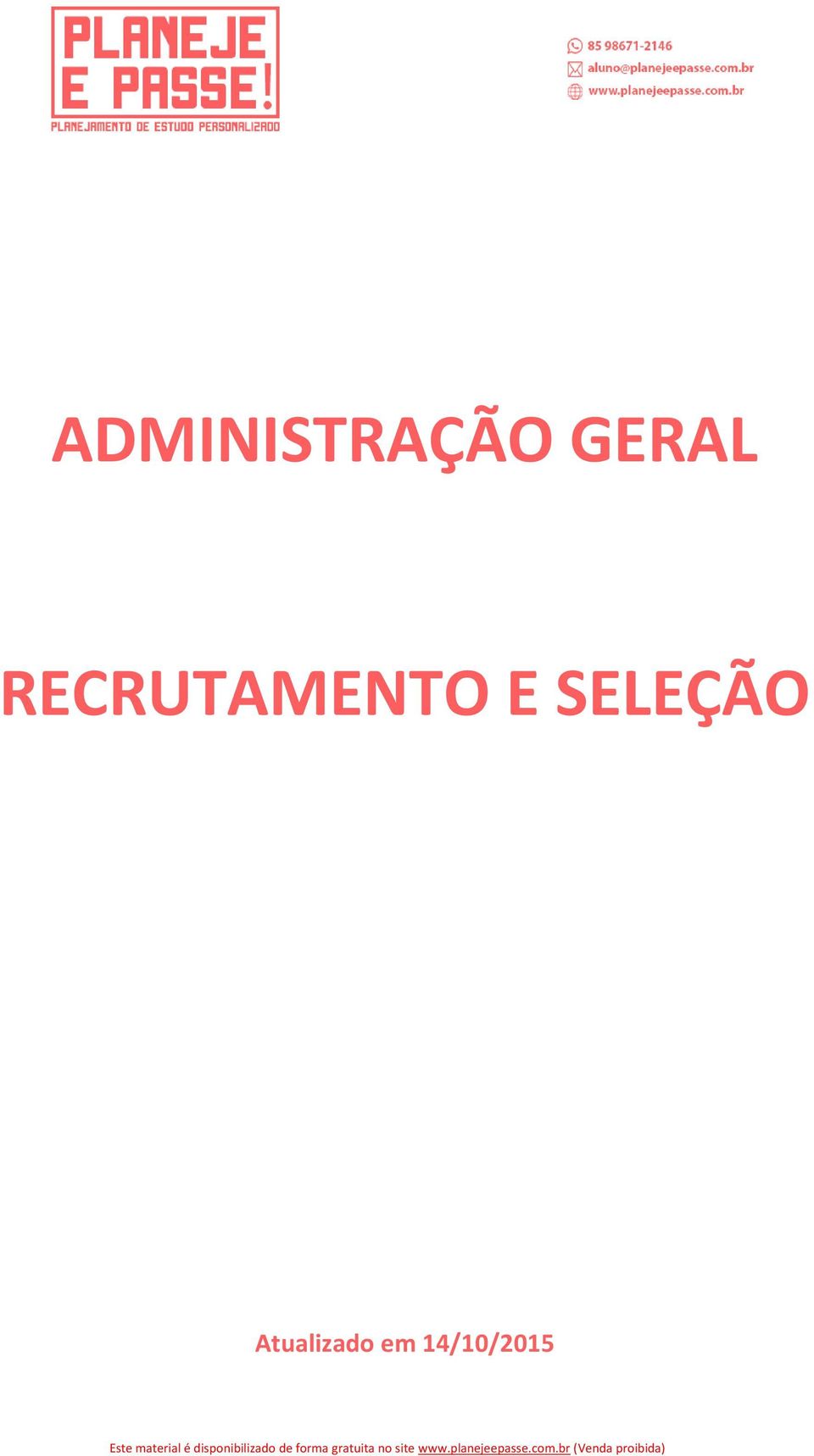 RECRUTAMENTO E