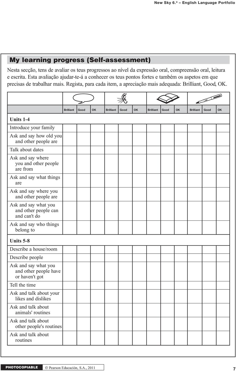 Units 1-4 Introduce your family Ask and say how old you and other people are Talk about dates Ask and say where you and other people are from Ask and say what things are Ask and say where you and