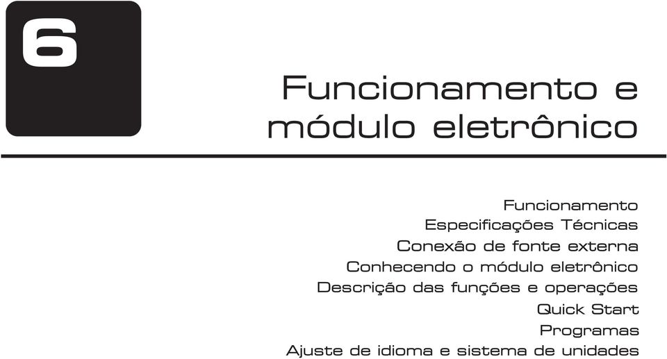 Conhecendo o módulo eletrônico Descrição das funções e