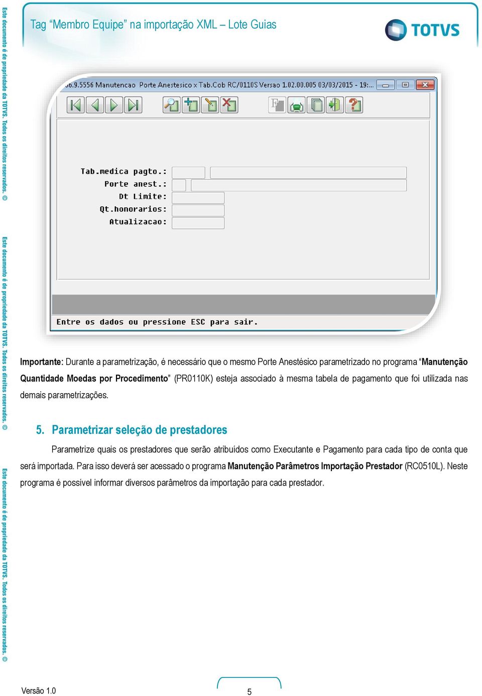 Parametrizar seleção de prestadores Parametrize quais os prestadores que serão atribuídos como Executante e Pagamento para cada tipo de conta que será