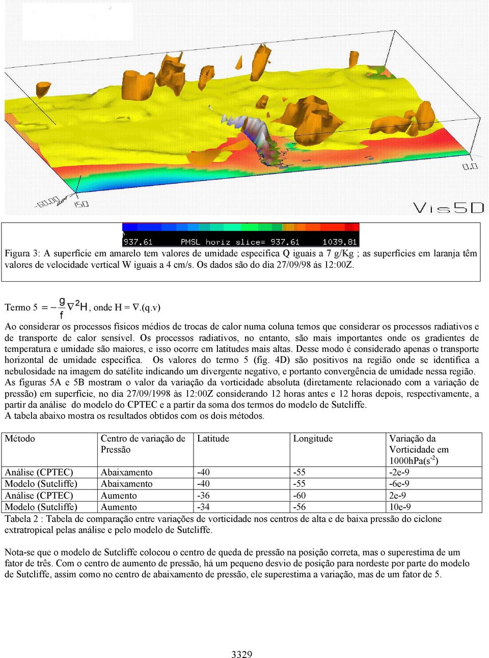 v) f Ao considerar os processos físicos médios de trocas de calor numa coluna temos que considerar os processos radiativos e de transporte de calor sensível.