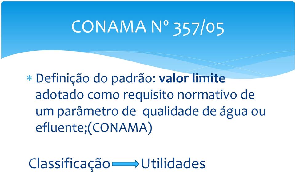 normativo de um parâmetro de qualidade de