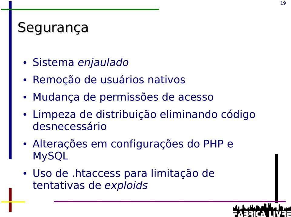 eliminando código desnecessário Alterações em configurações