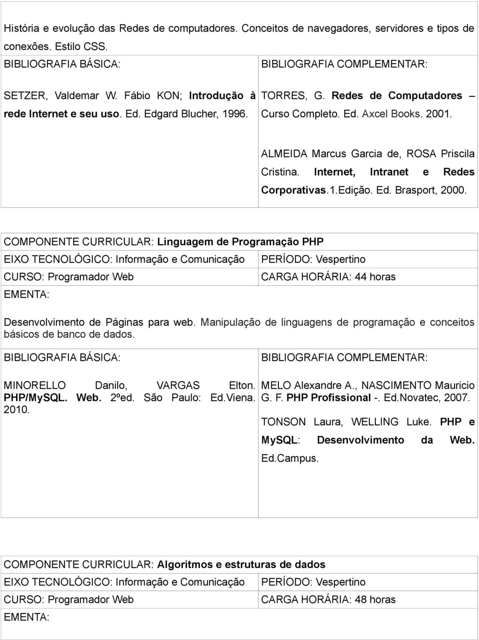 Internet, Intranet e Redes Corporativas.1.Edição. Ed. Brasport, 2000.