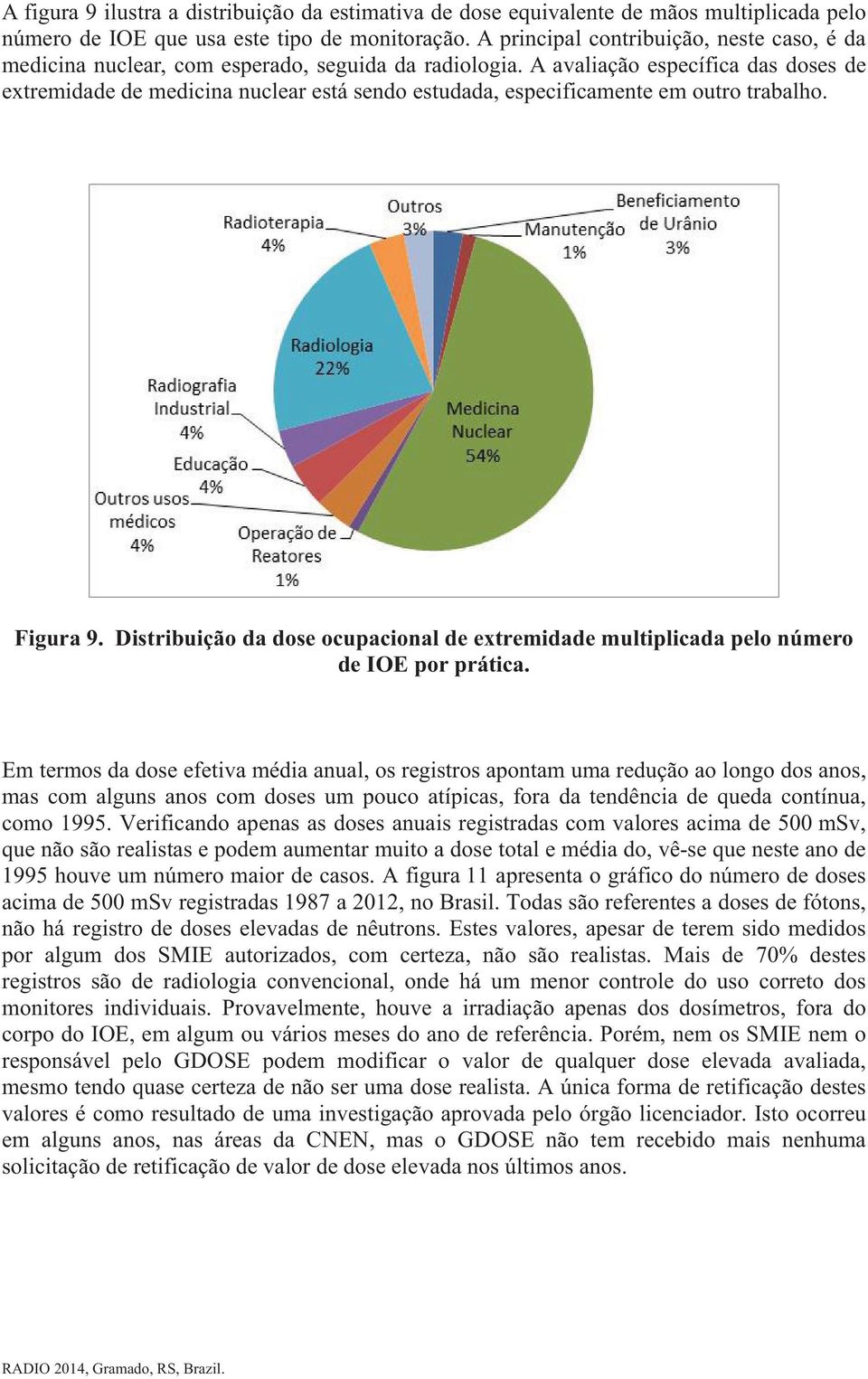 A avaliação específica das doses de extremidade de medicina nuclear está sendo estudada, especificamente em outro trabalho. Figura 9.