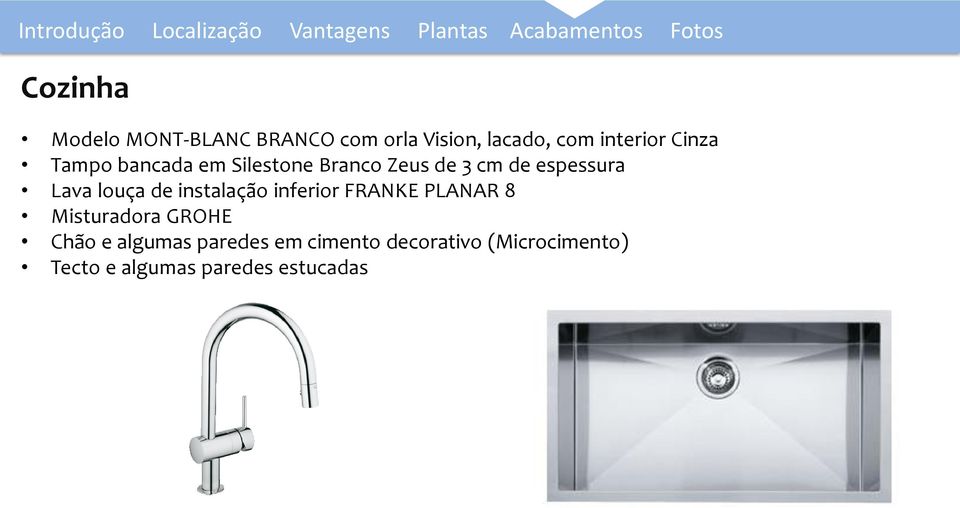 de 3 cm de espessura Lava louça de instalação inferior FRANKE PLANAR 8 Misturadora GROHE