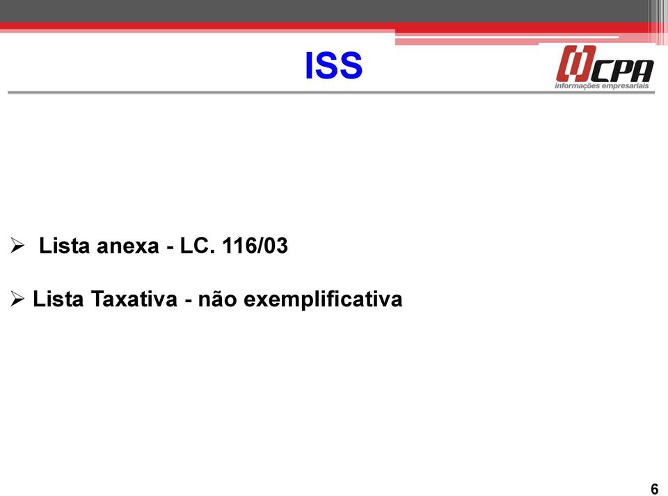 Lista Taxativa -