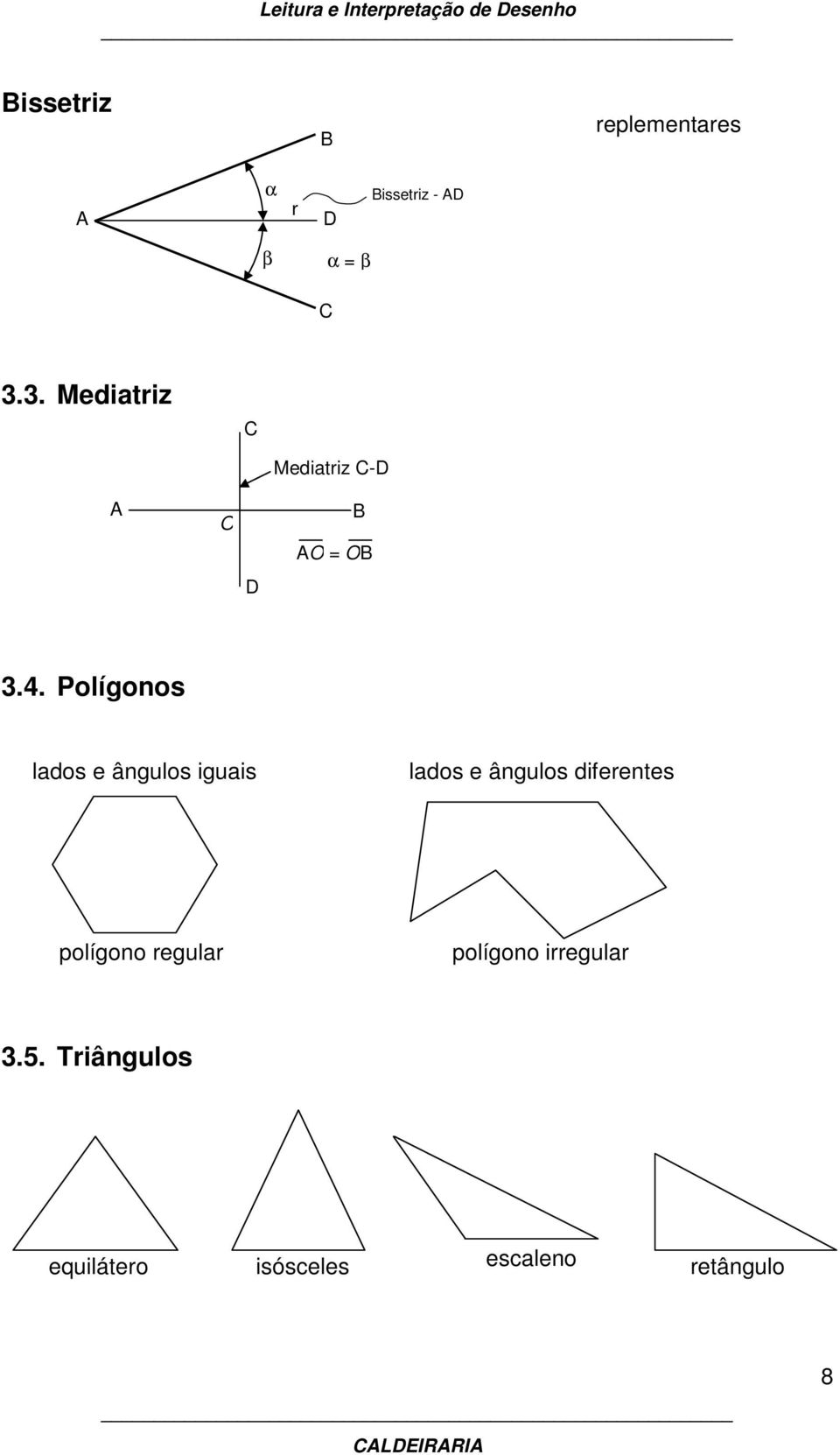 Polígonos lados e ângulos iguais lados e ângulos diferentes