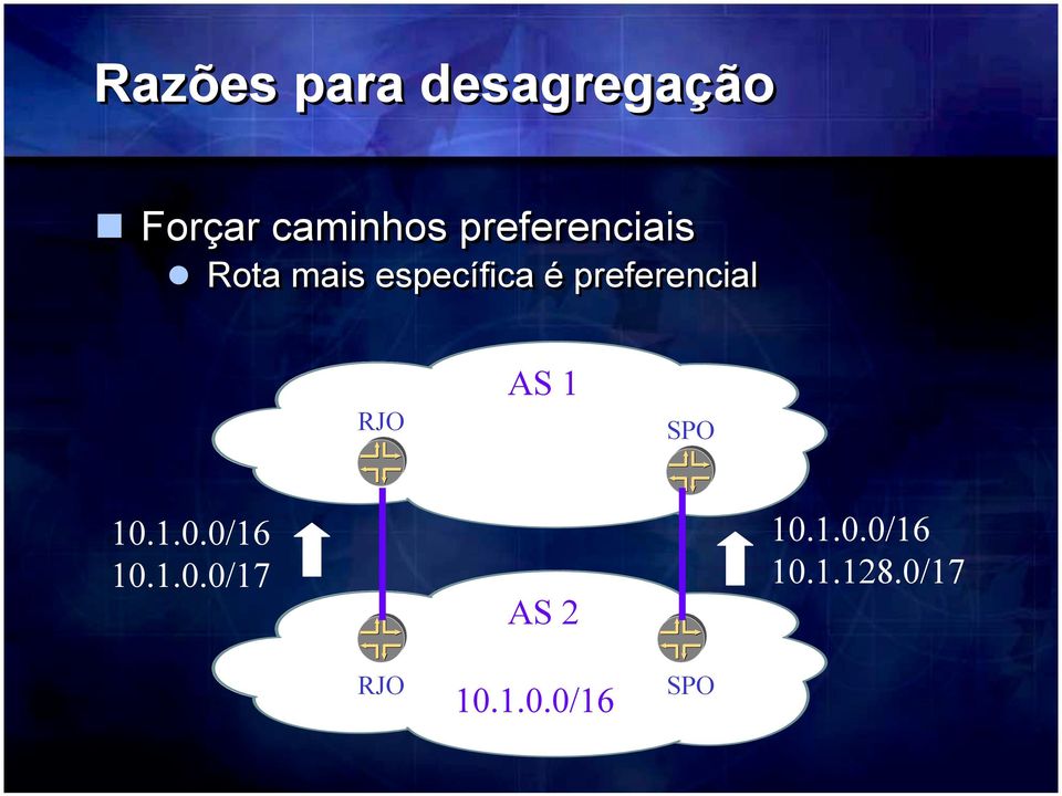 mais específica é preferencial RJO