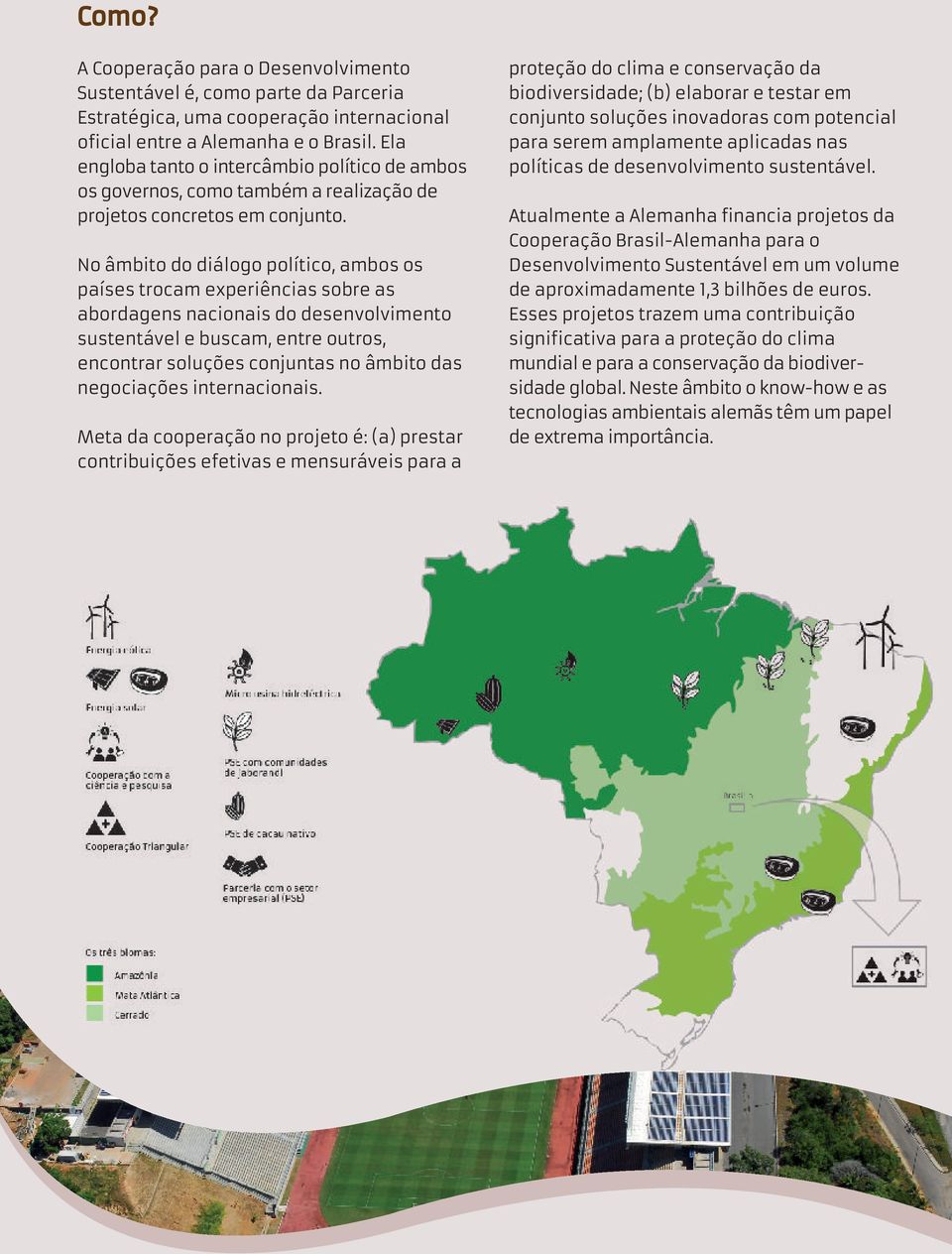 No âmbito do diálogo político, ambos os países trocam experiências sobre as abordagens nacionais do desenvolvimento sustentável e buscam, entre outros, encontrar soluções conjuntas no âmbito das