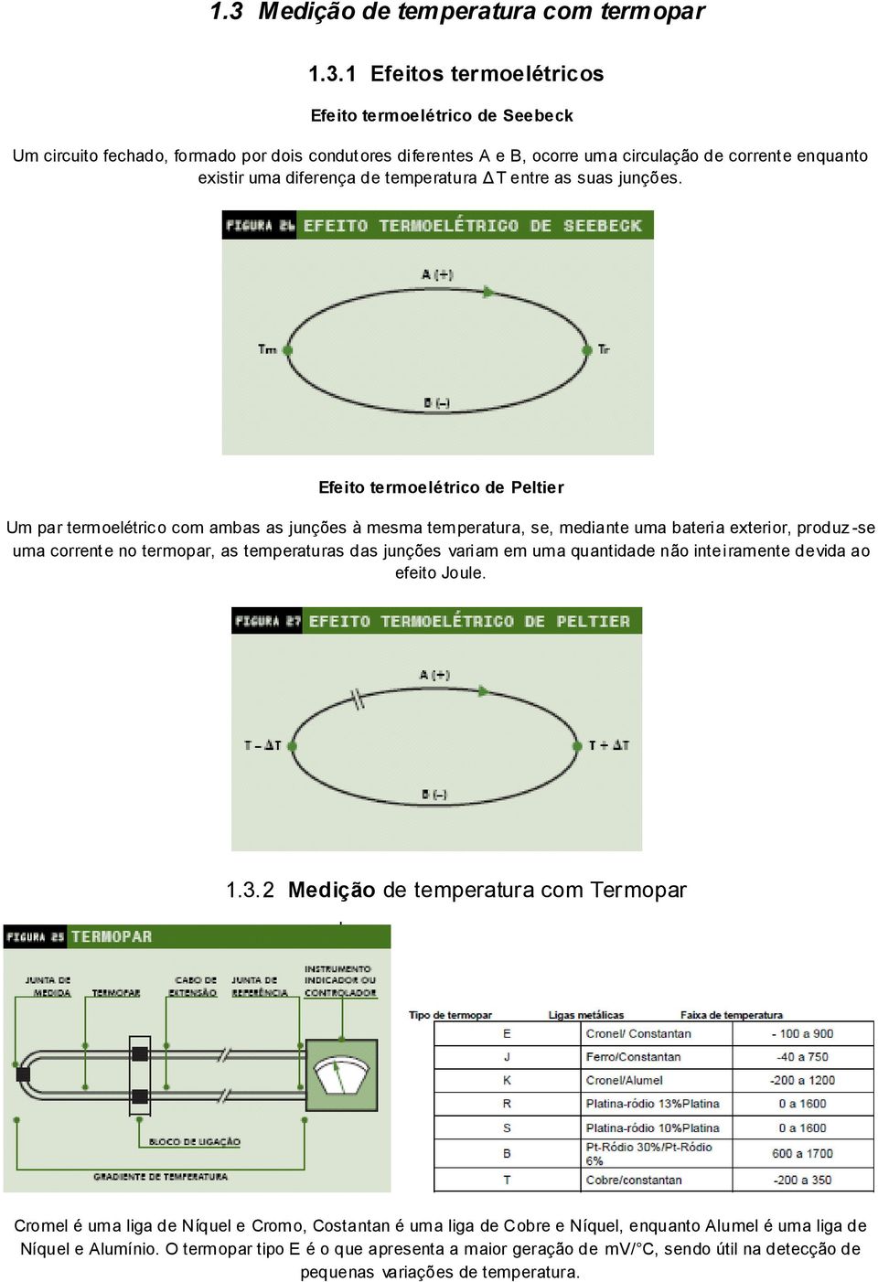 Efeito termoelétrico de Peltier Um par termoelétrico com ambas as junções à mesma temperatura, se, mediante uma bateria exterior, produz -se uma corrente no termopar, as temperaturas das junções