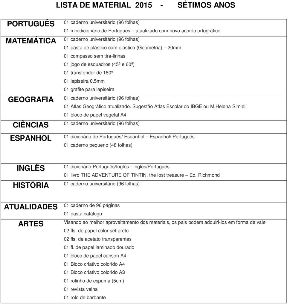 Sugestão Atlas Escolar do IBGE ou M.