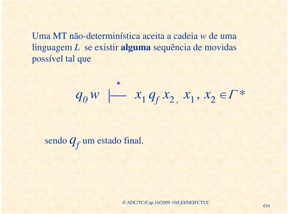 sequência de movidas possível tal que q w x